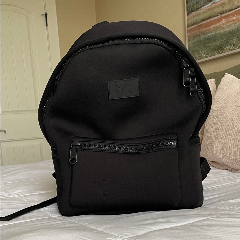 Dagne Dover Black Neoprene Mini Backpack with Pouch - Picture 2 of 5